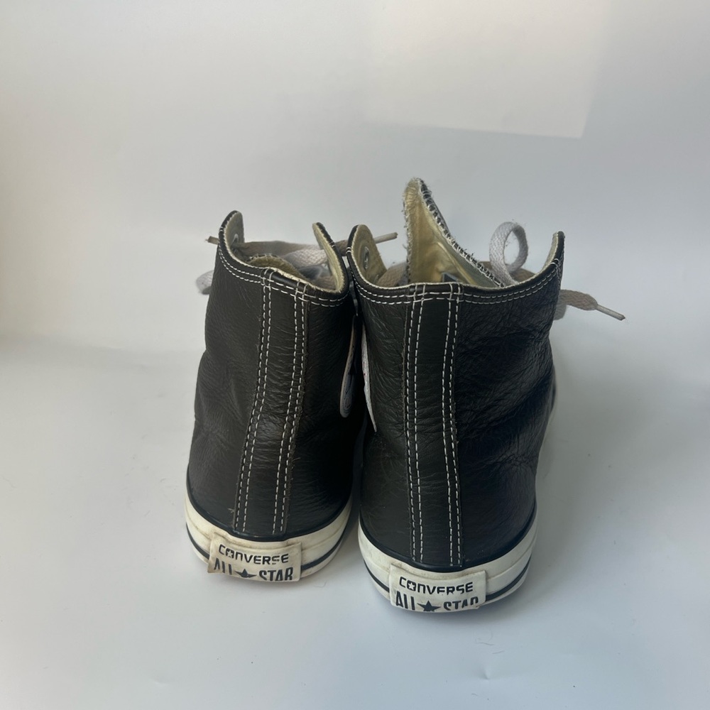 Converse All Star Men’s High-Top Leather Dark Gray Sneakers - 8.5 - Picture 3 of 10